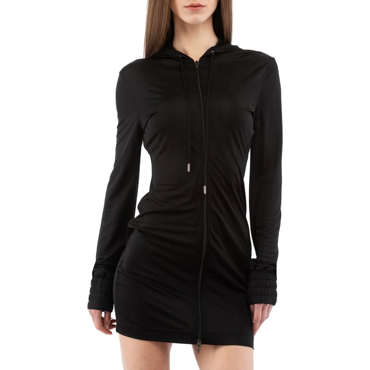 Black Viscose Casual Dress