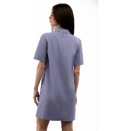 Purple Polyester Casual Dress