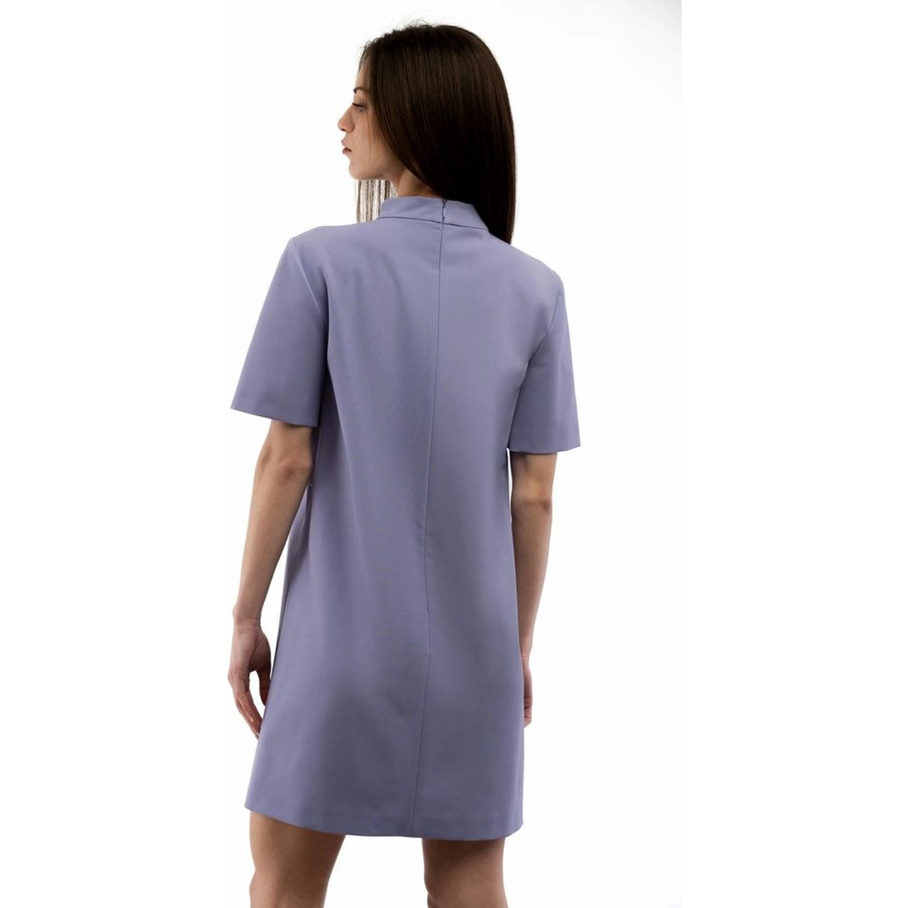 Purple Polyester Casual Dress