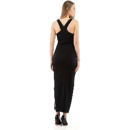 Black Marabou Casual Dress
