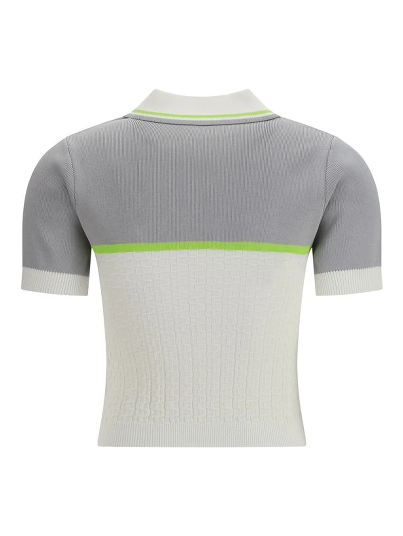White Viscose Polo Shirt