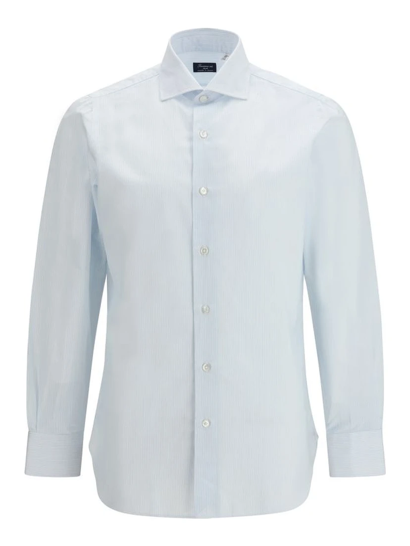 Blue Cotton Pattern Shirt