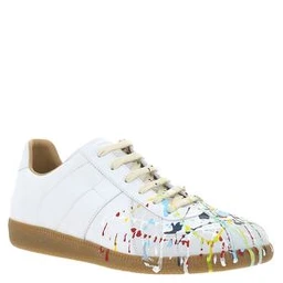 White Calf Leather Bos Taurus Sneakers