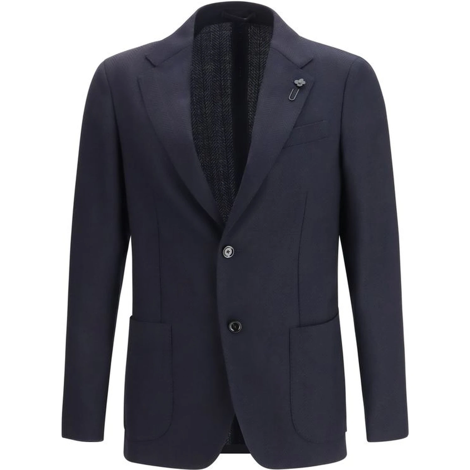 Blue Fleece Wool Blazer