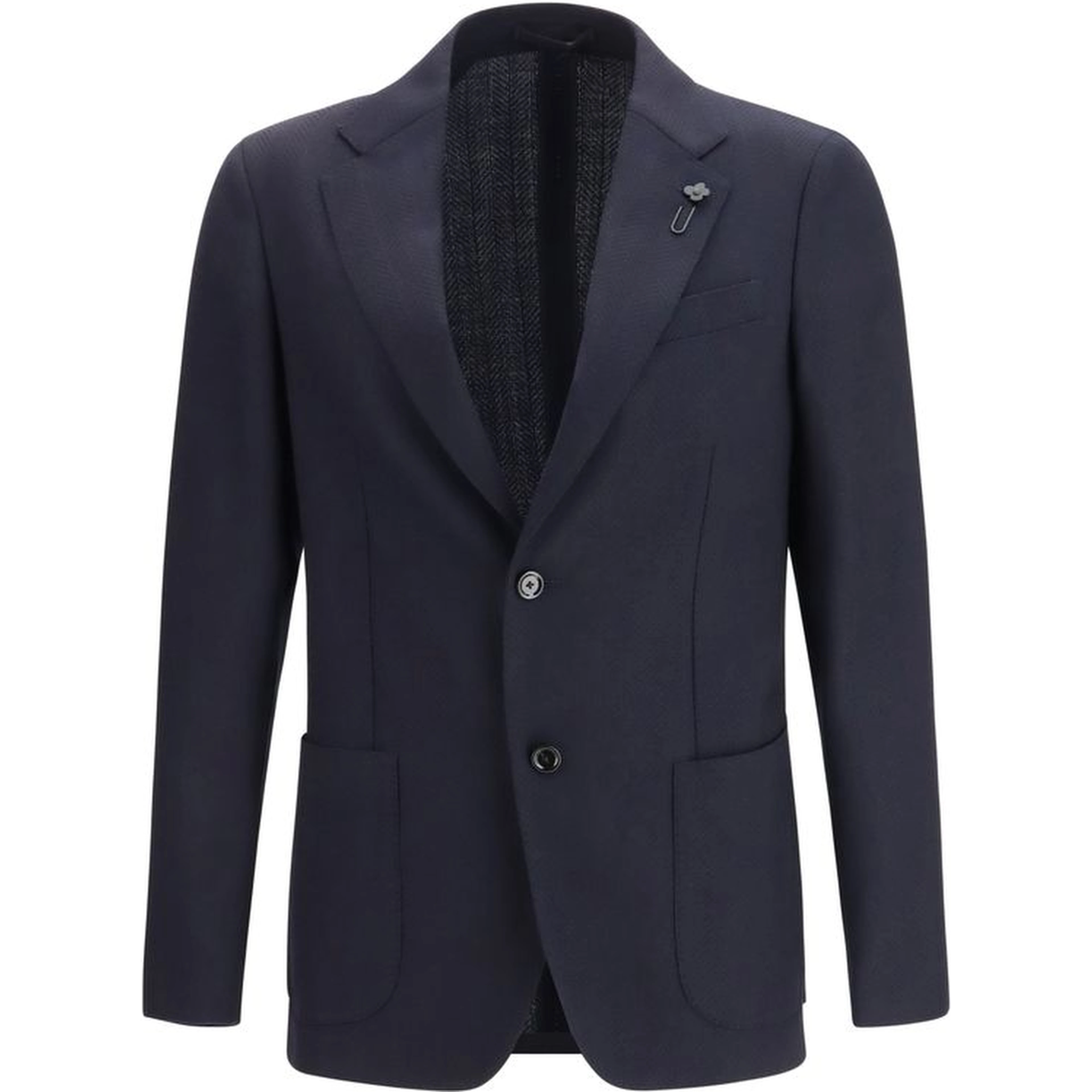 Blue Fleece Wool Blazer