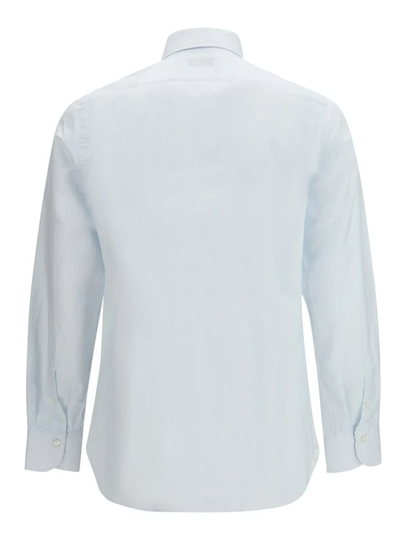 Blue Cotton Pattern Shirt