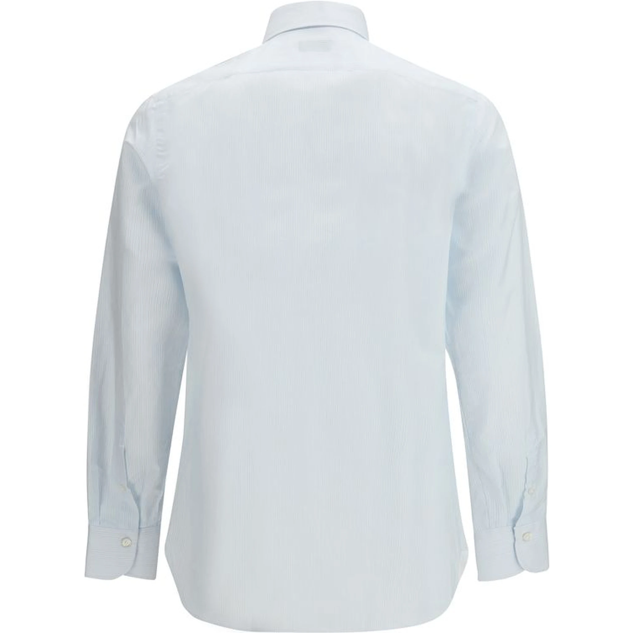 قميص قطني أزرق بنقشة