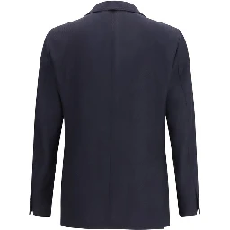 Blue Fleece Wool Blazer