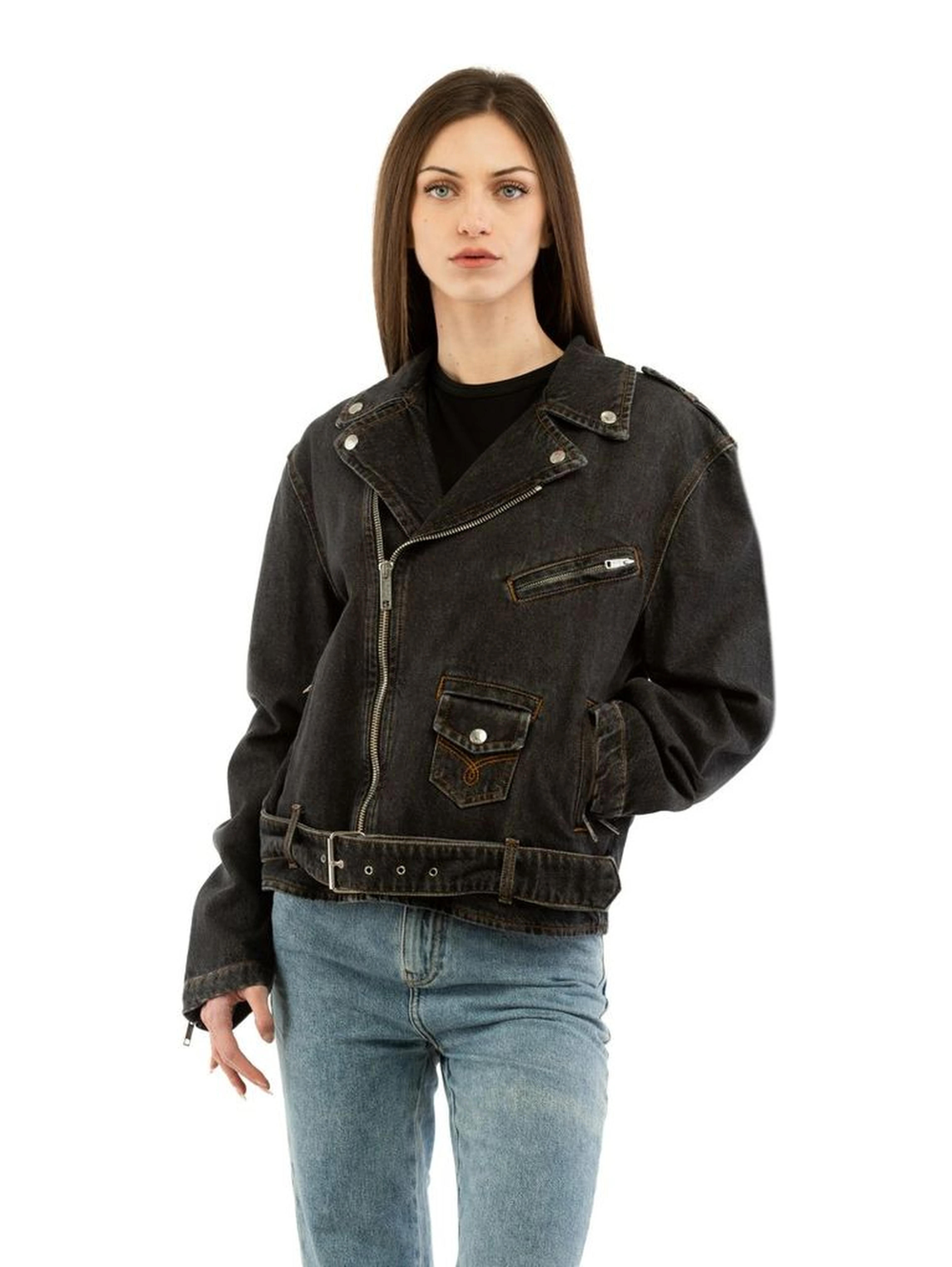 Multicolor Cotton Denim Jacket
