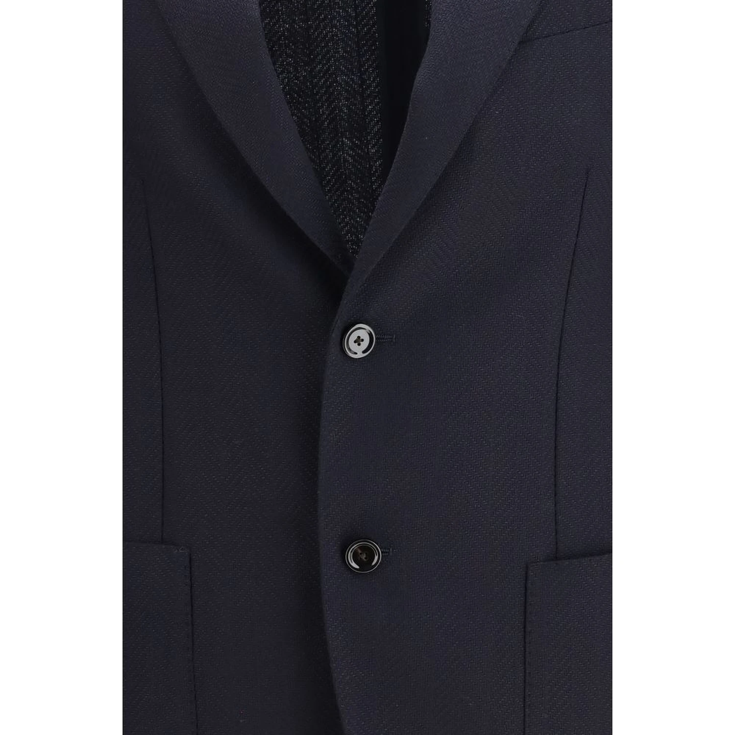 Blue Fleece Wool Blazer