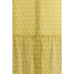 Bicolor Silk Long Skirt