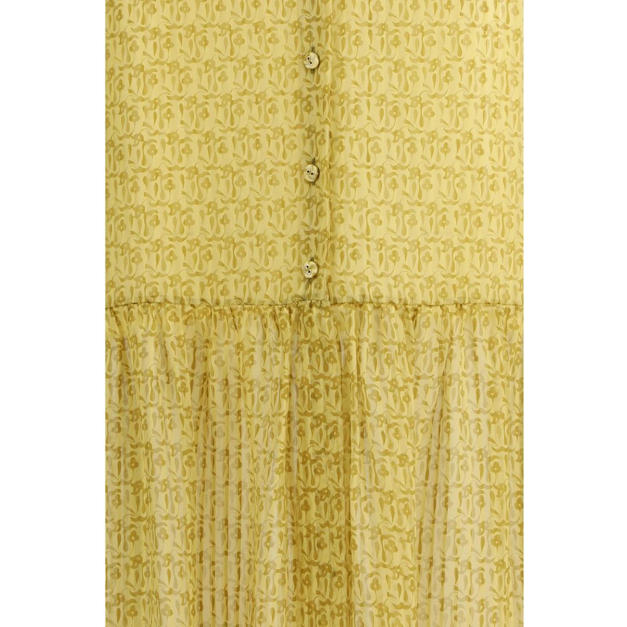 Bicolor Silk Long Skirt