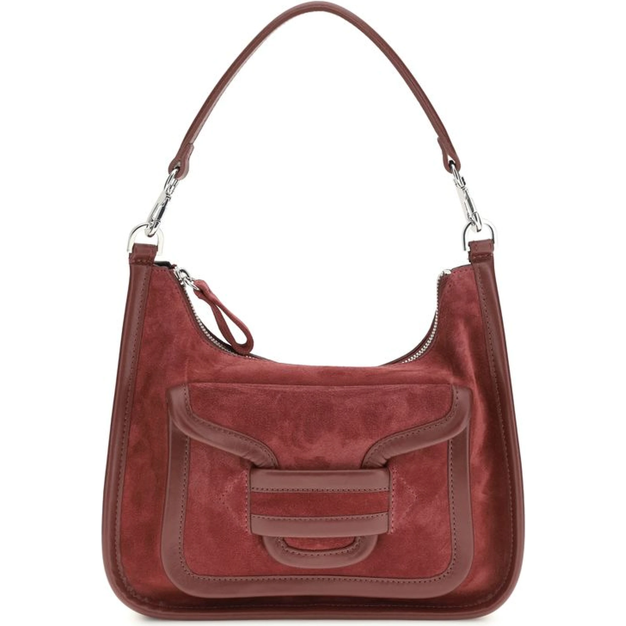 Bordeaux Calf Leather Bos Taurus Shoulder Bag