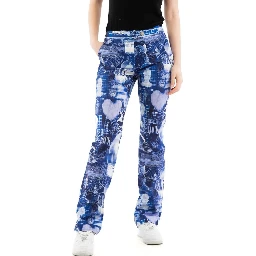 Multicolor Cotton Casual Pants
