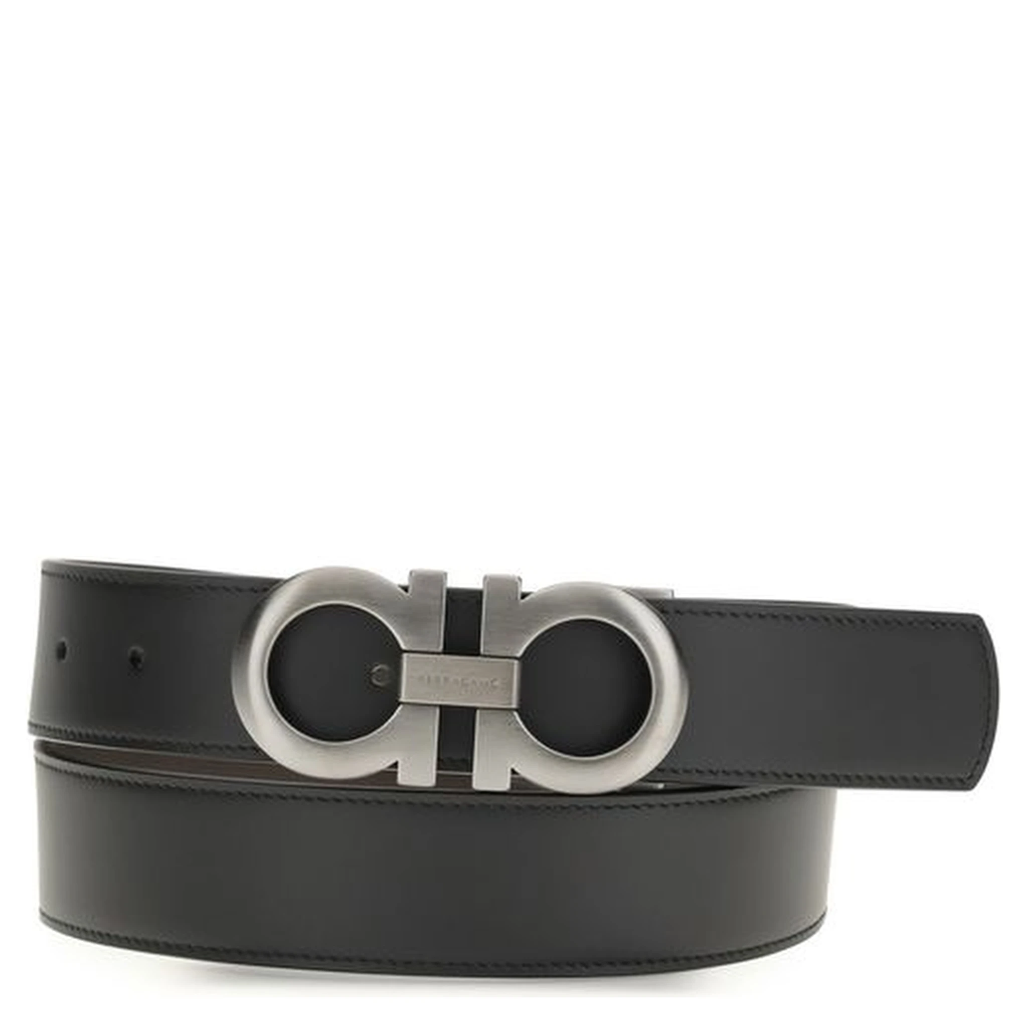 Black Calf Leather Bos Taurus Belt