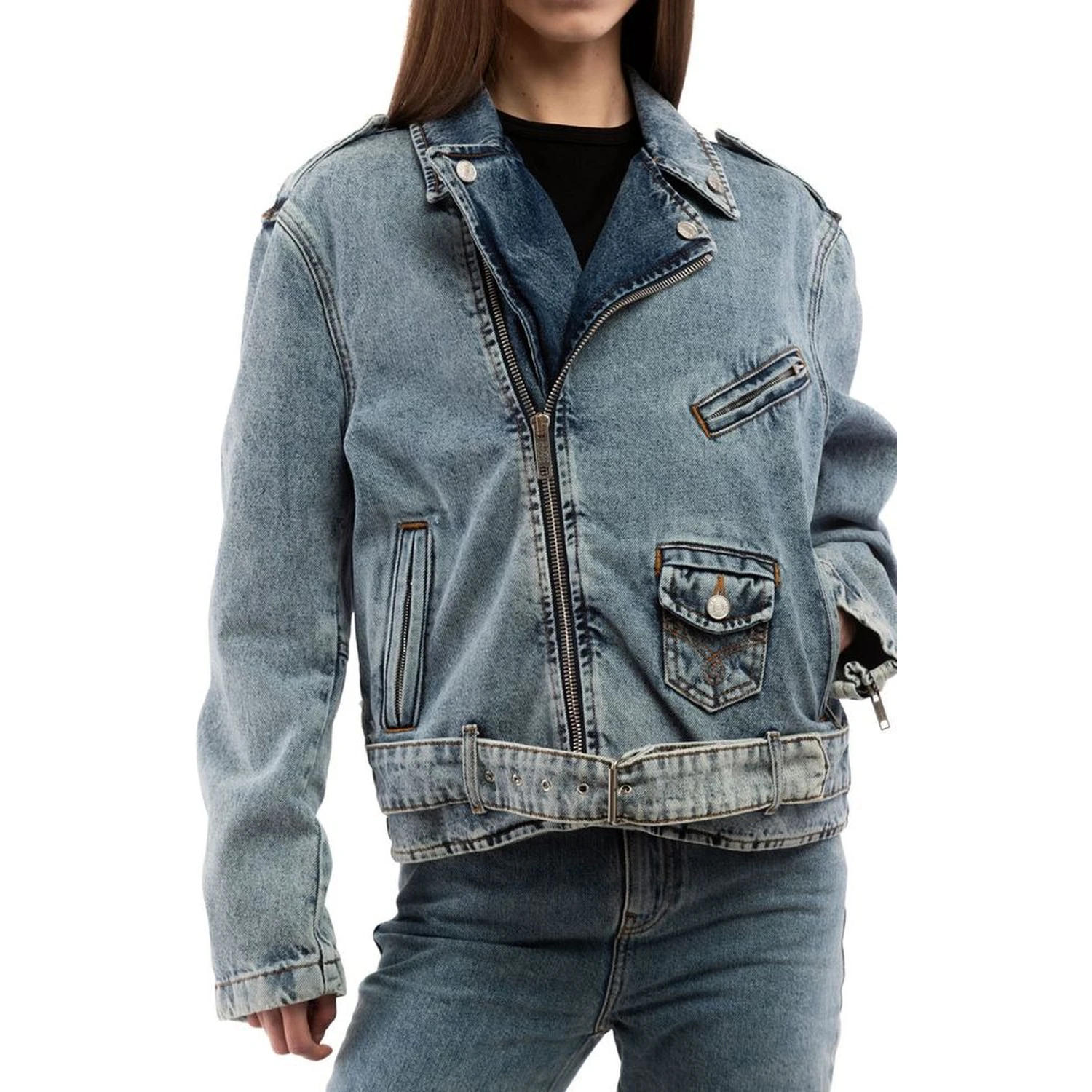Multicolor Cotton Denim Jacket