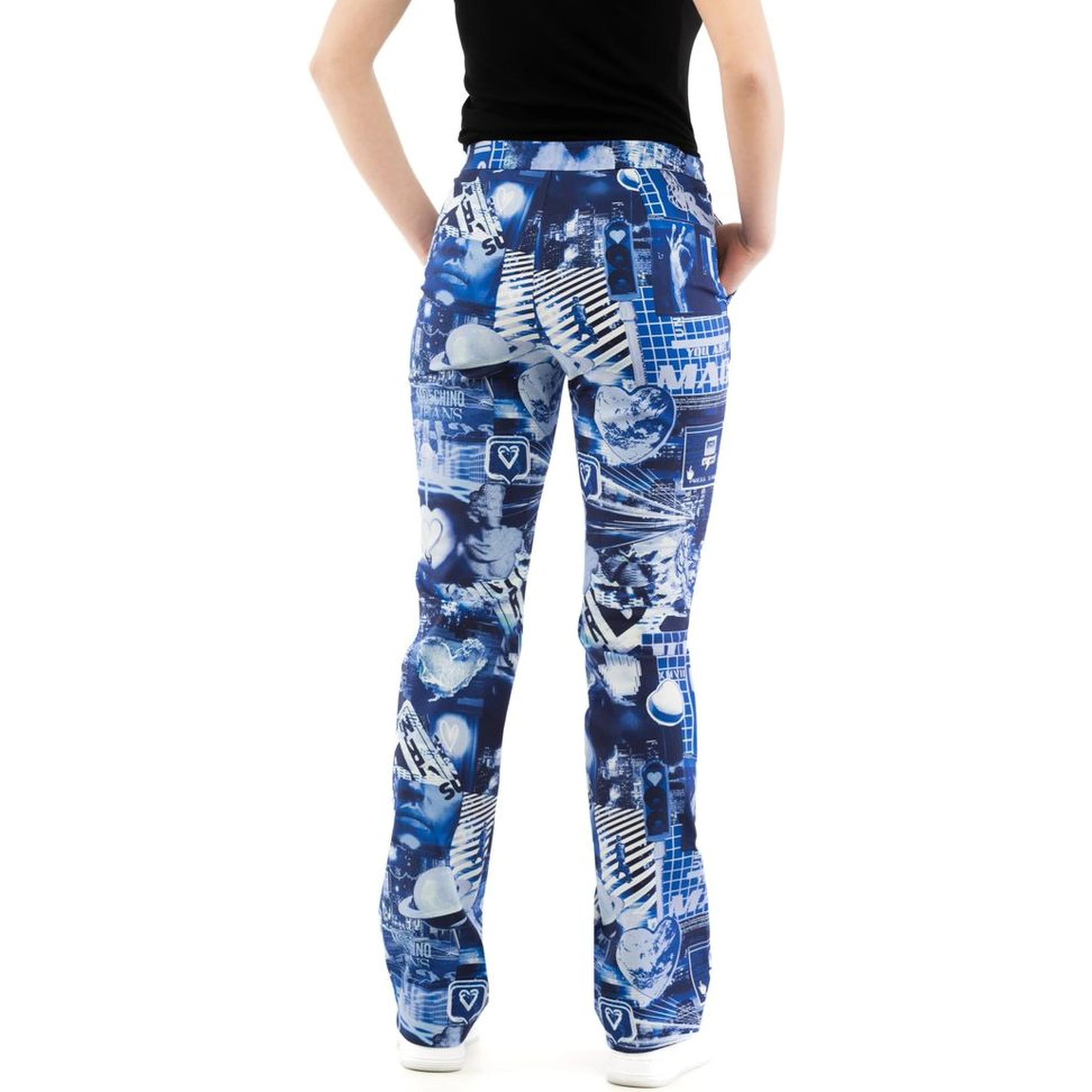 Multicolor Cotton Casual Pants