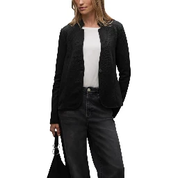 Black Cotton Blazer
