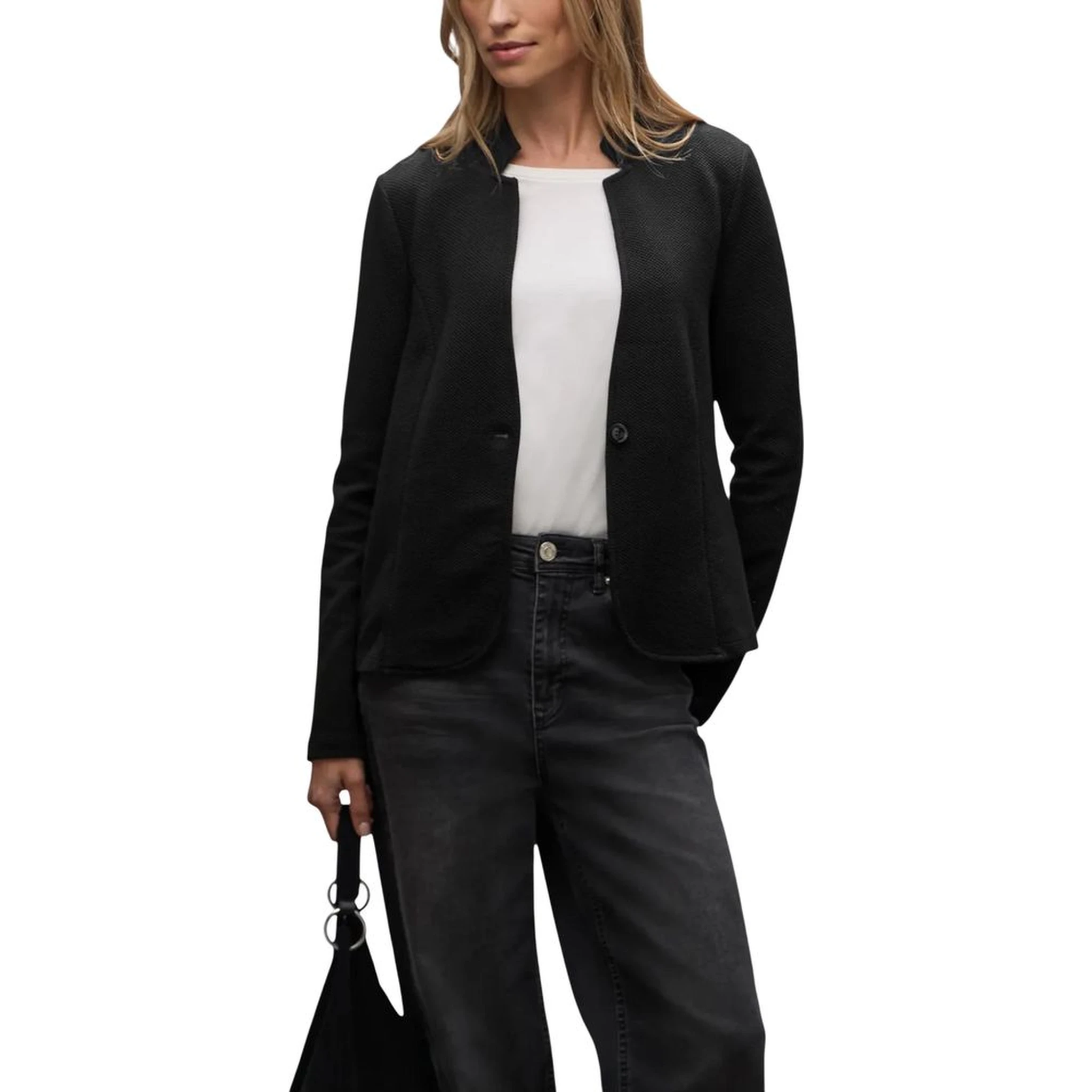 Black Cotton Blazer