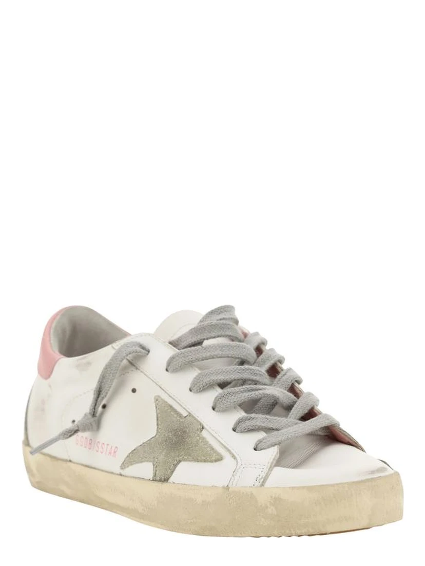 White Calf Leather Bos Taurus Low Top Sneakers