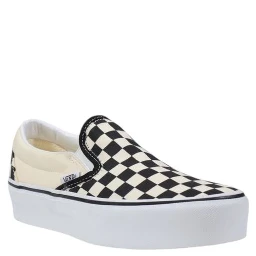 White Fabric Platform Sneakers