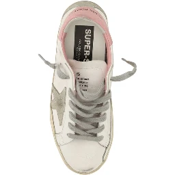 White Calf Leather Bos Taurus Low Top Sneakers
