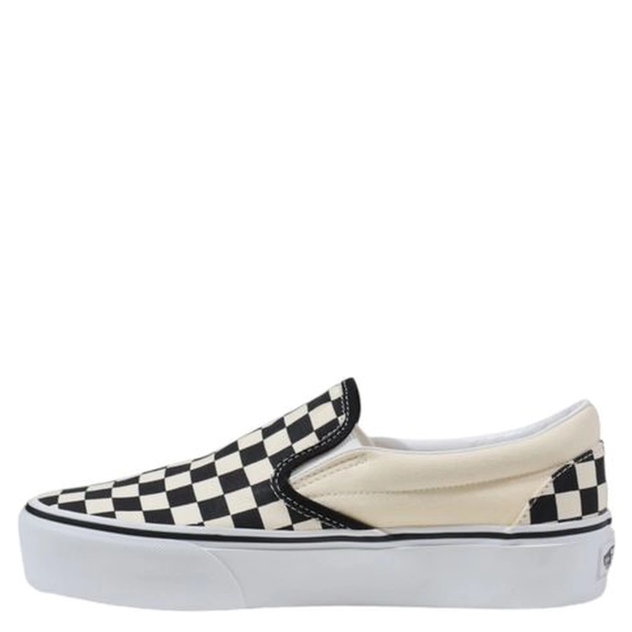 White Fabric Platform Sneakers