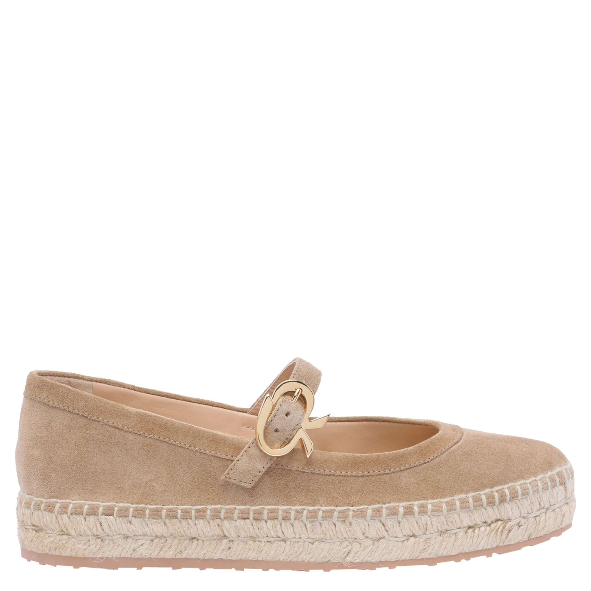 جيانفيتو روسي حذاء مسطح باللون البيج