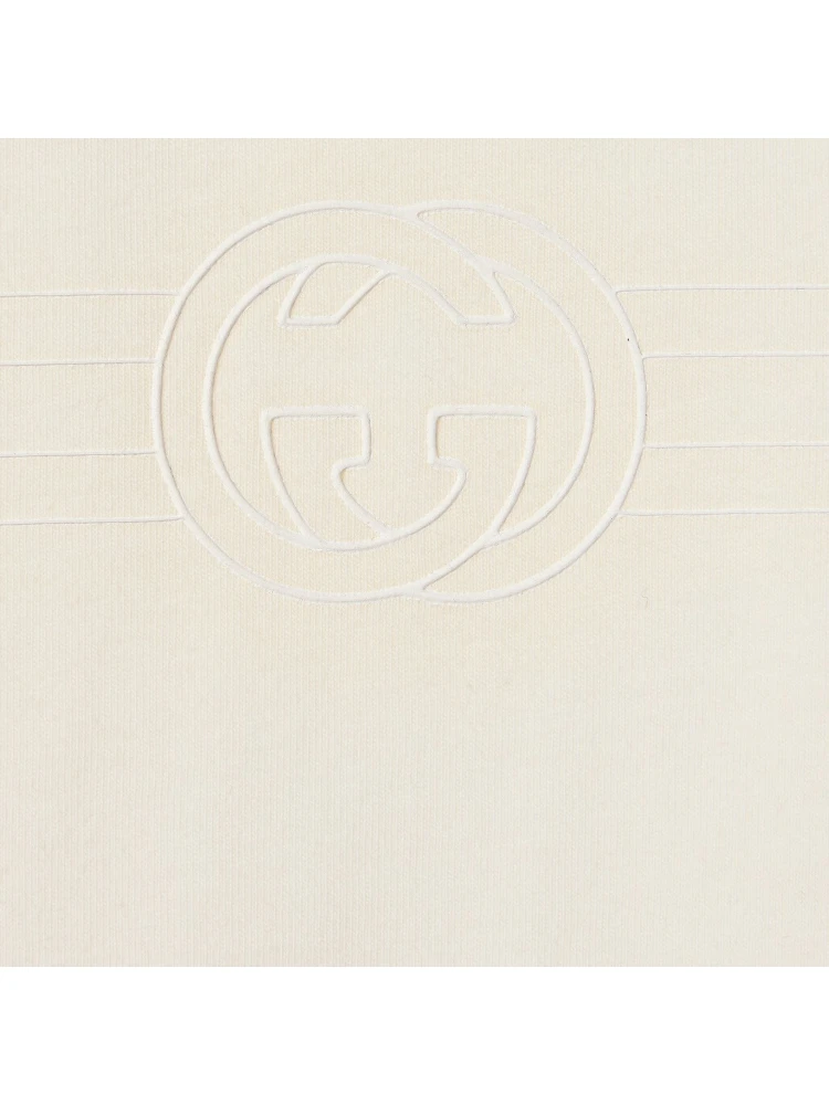 Cotton crewneck t-shirt with logo alternative