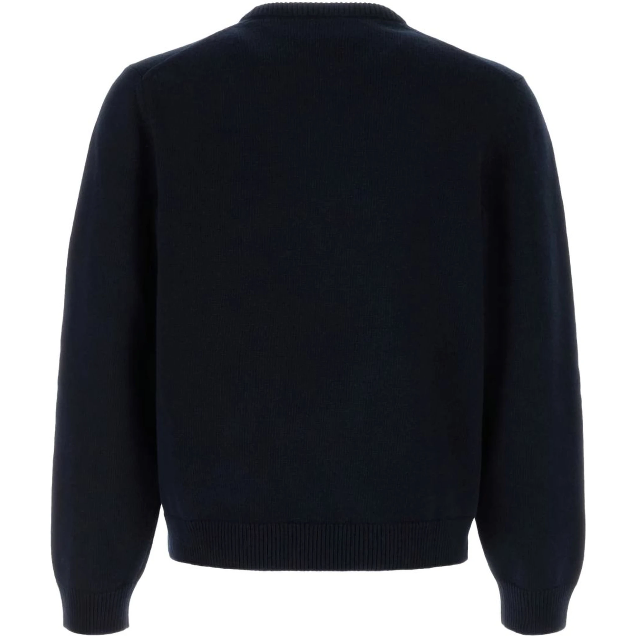 Crewneck knitwear in wool with logo