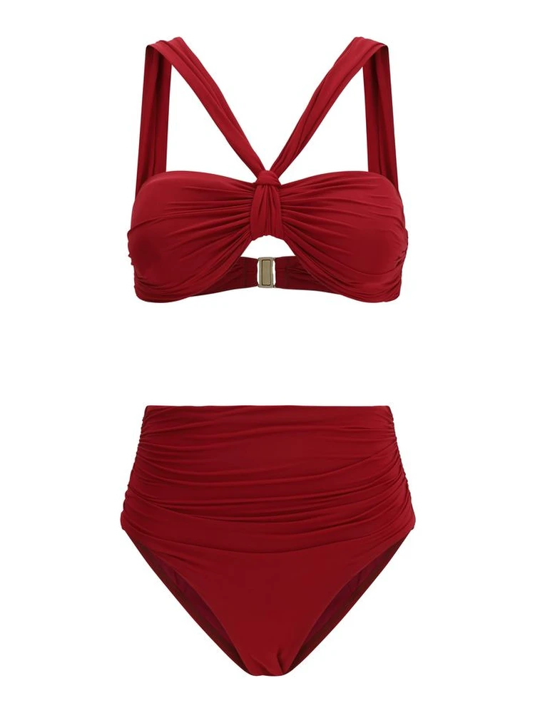 Bordeaux Polyester Bikini