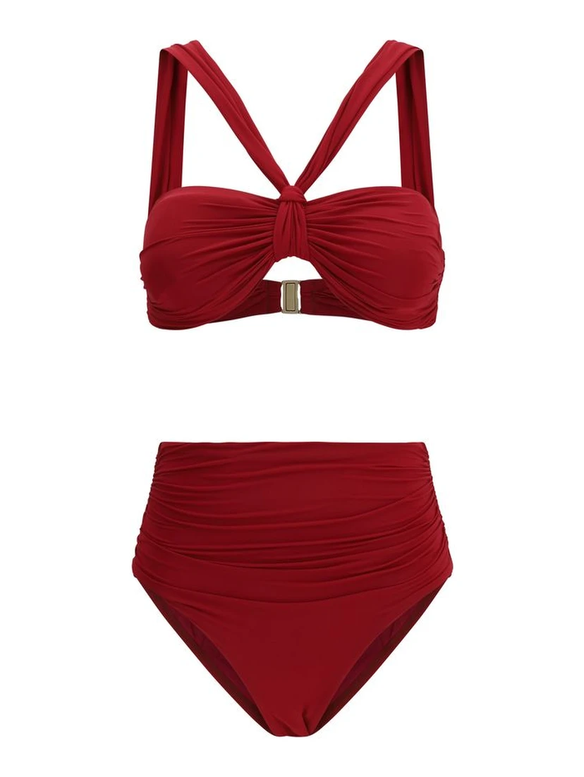 Bordeaux Polyester Bikini