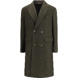 Bicolor Fleece Wool Coat