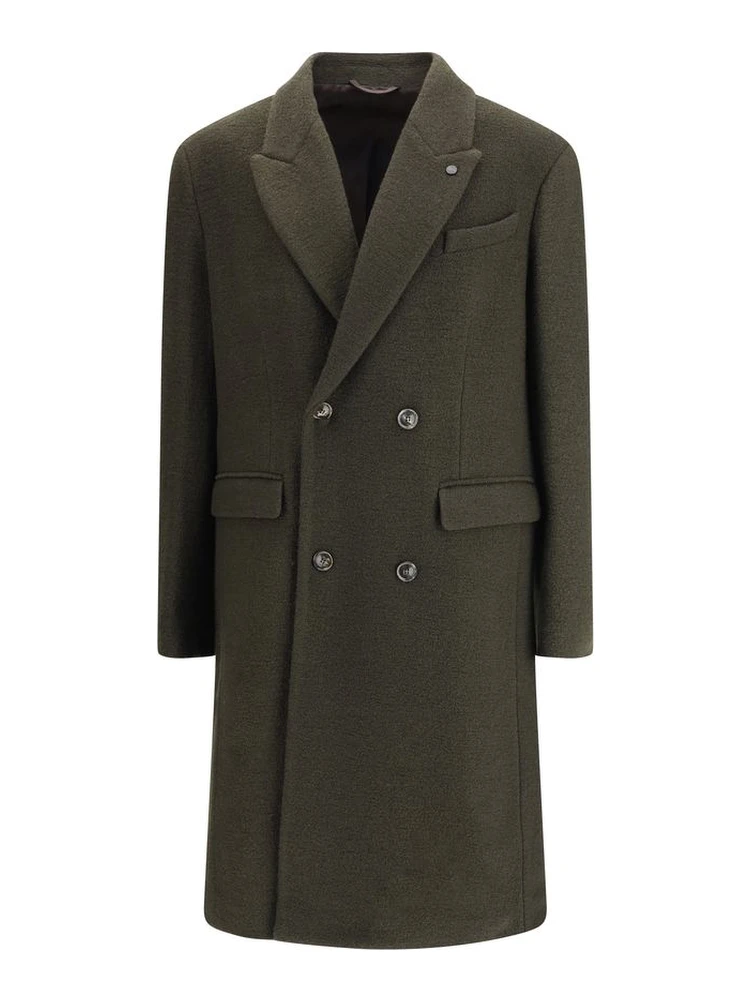 Bicolor Fleece Wool Coat