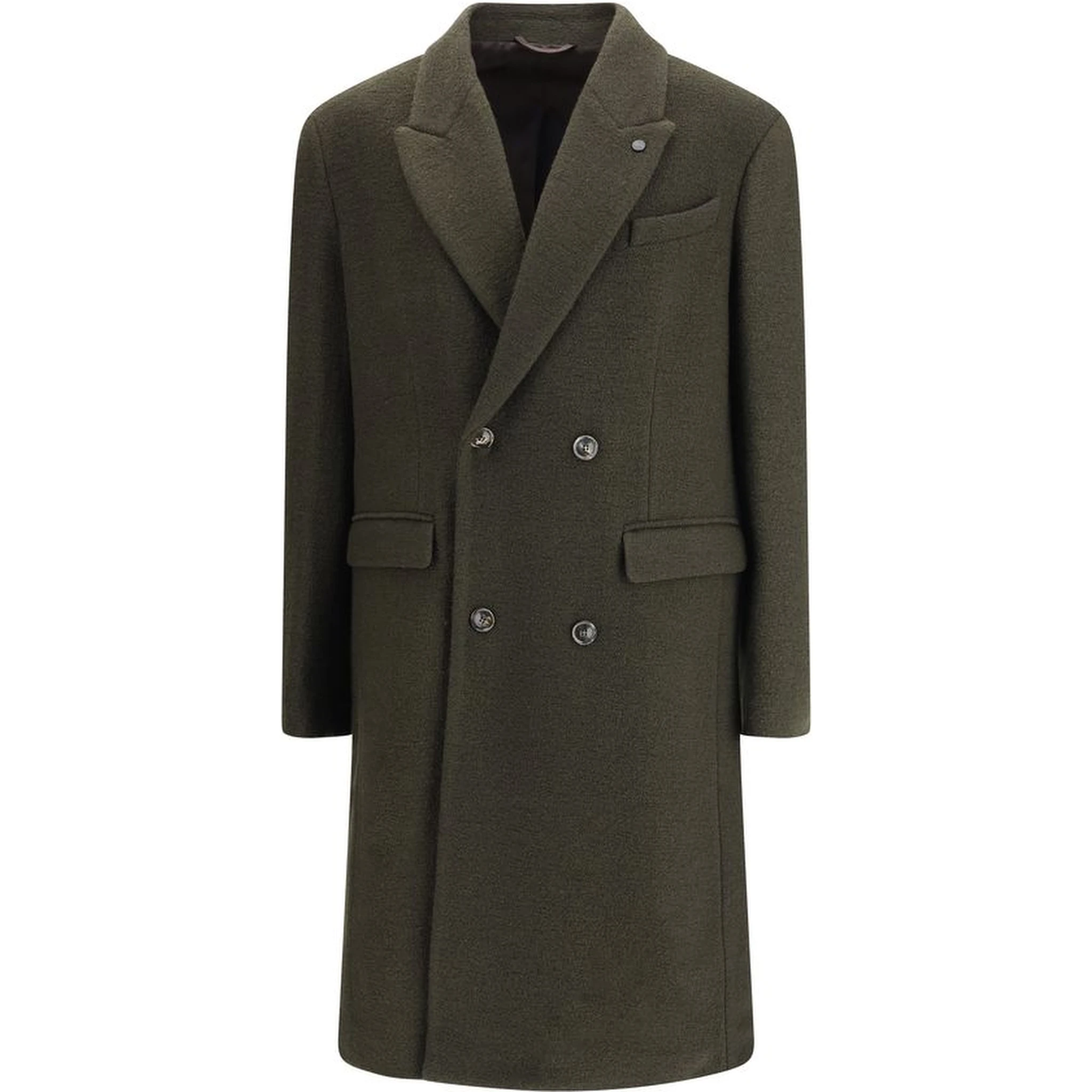 Bicolor Fleece Wool Coat