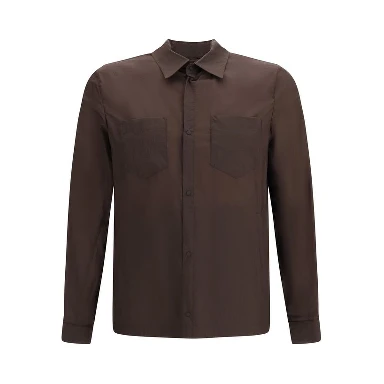 Brown Polyamide Dress Shirt