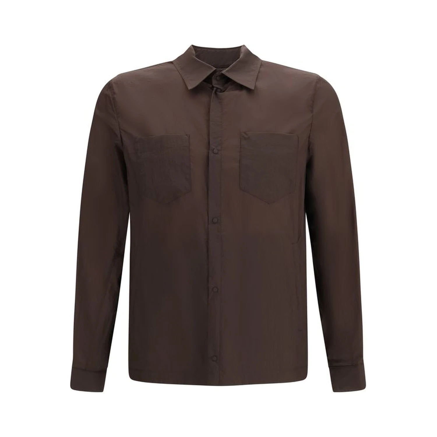 Brown Polyamide Dress Shirt