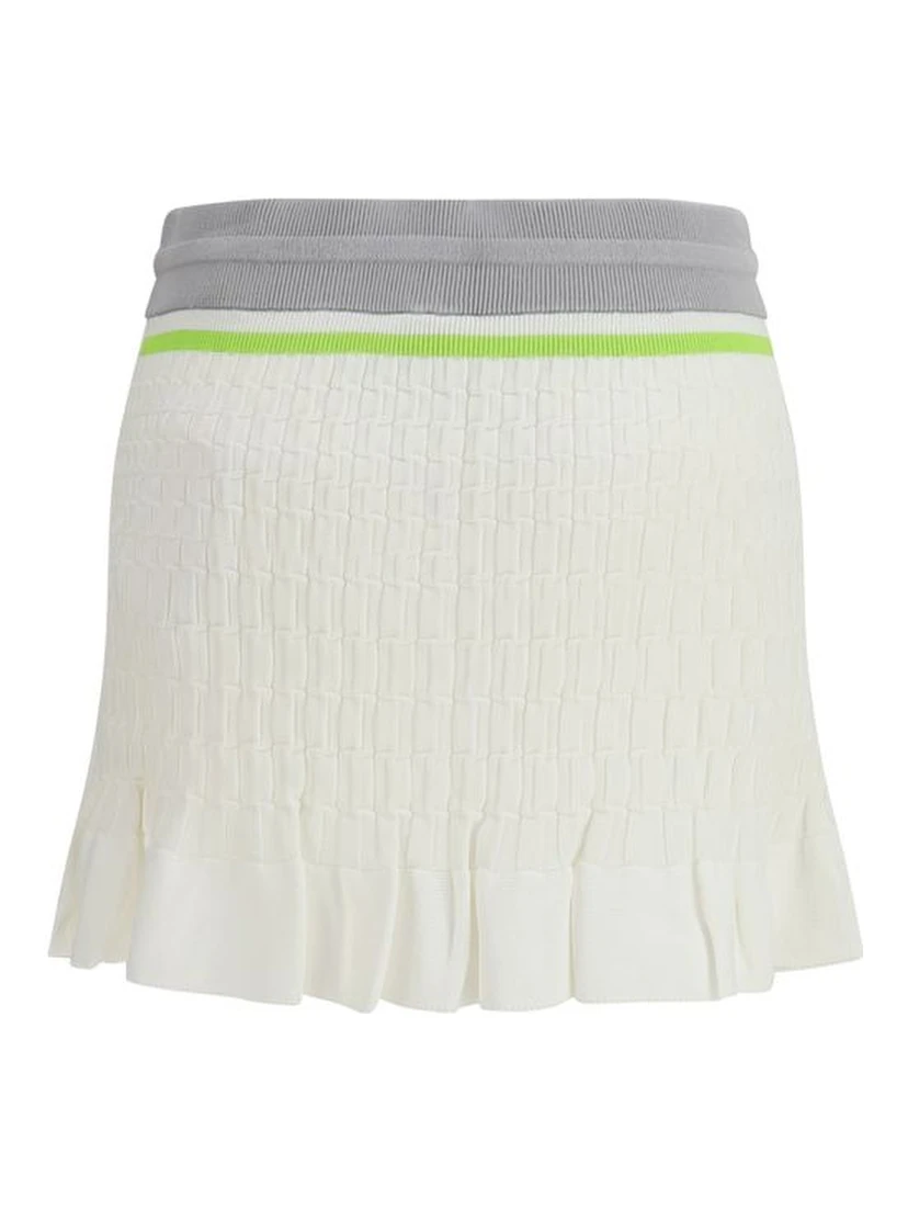 White Cotton Mini Skirt