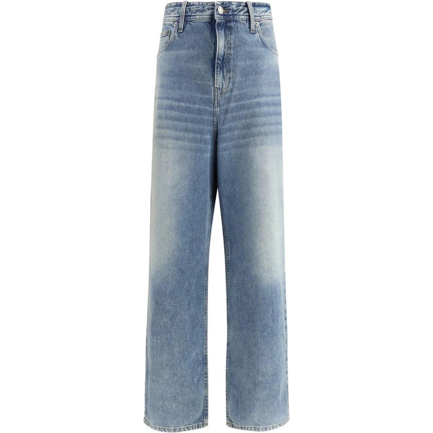 Blue Cotton Relaxed Fit Jeans