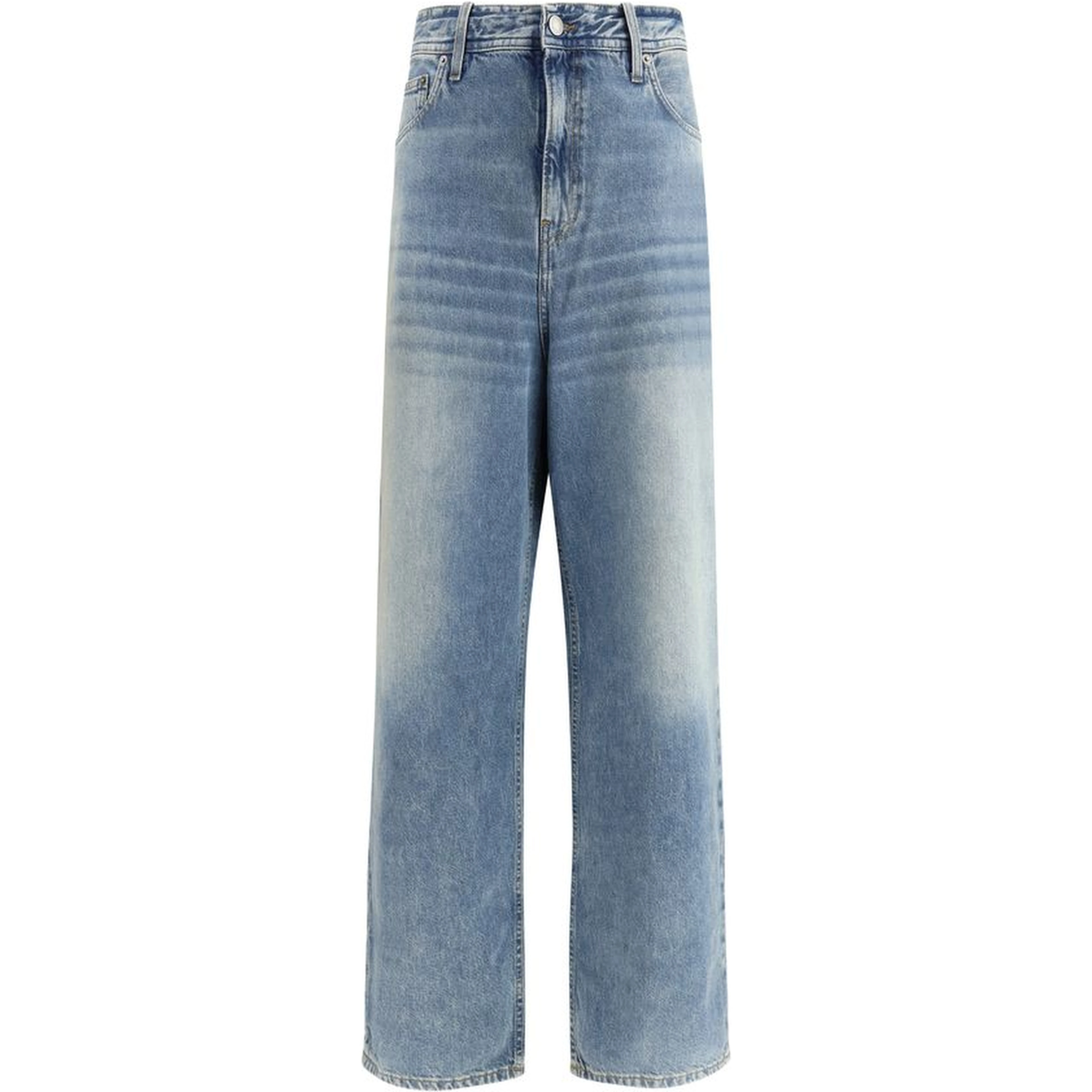 Blue Cotton Relaxed Fit Jeans