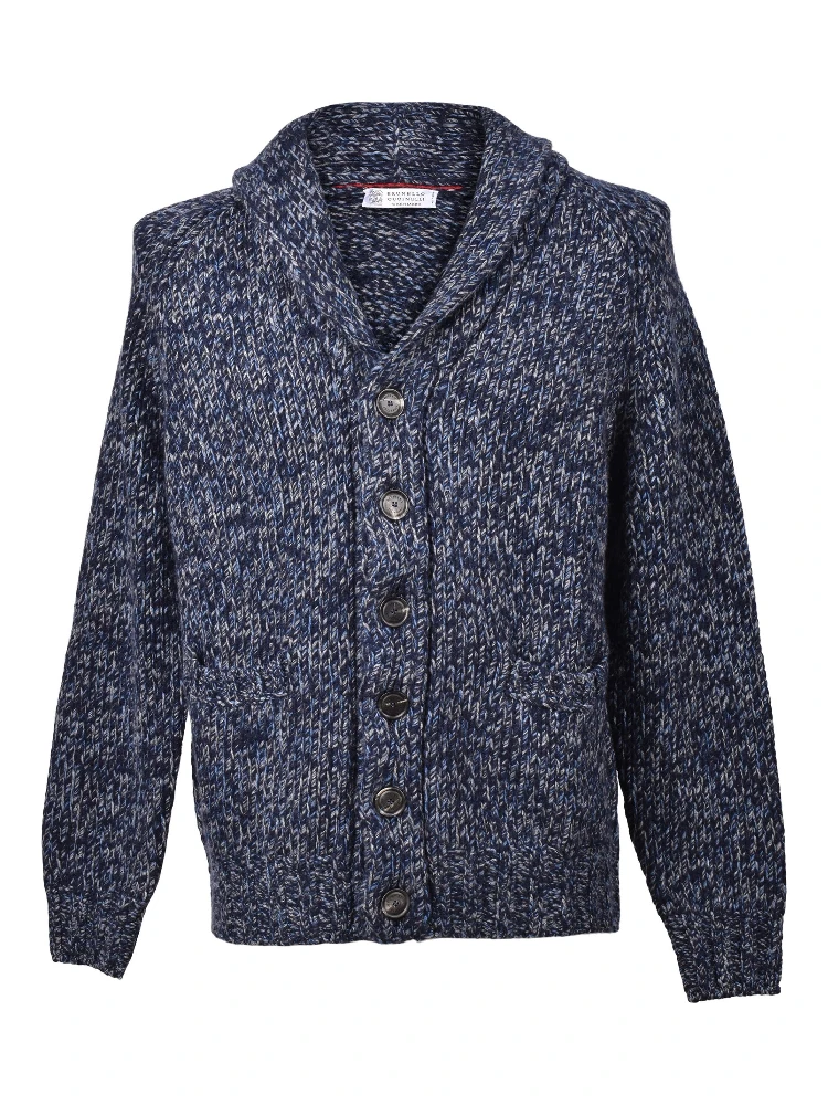 Blue Wool Cardigan