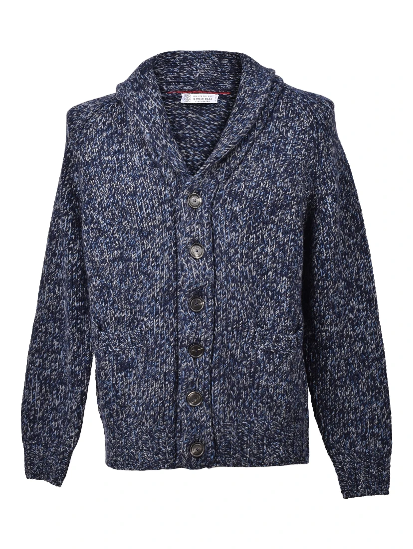 Blue Wool Cardigan