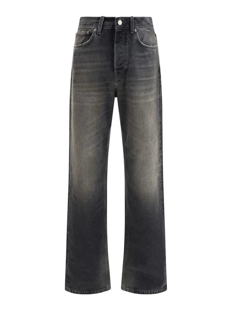 Black Cotton Relaxed Fit Jeans