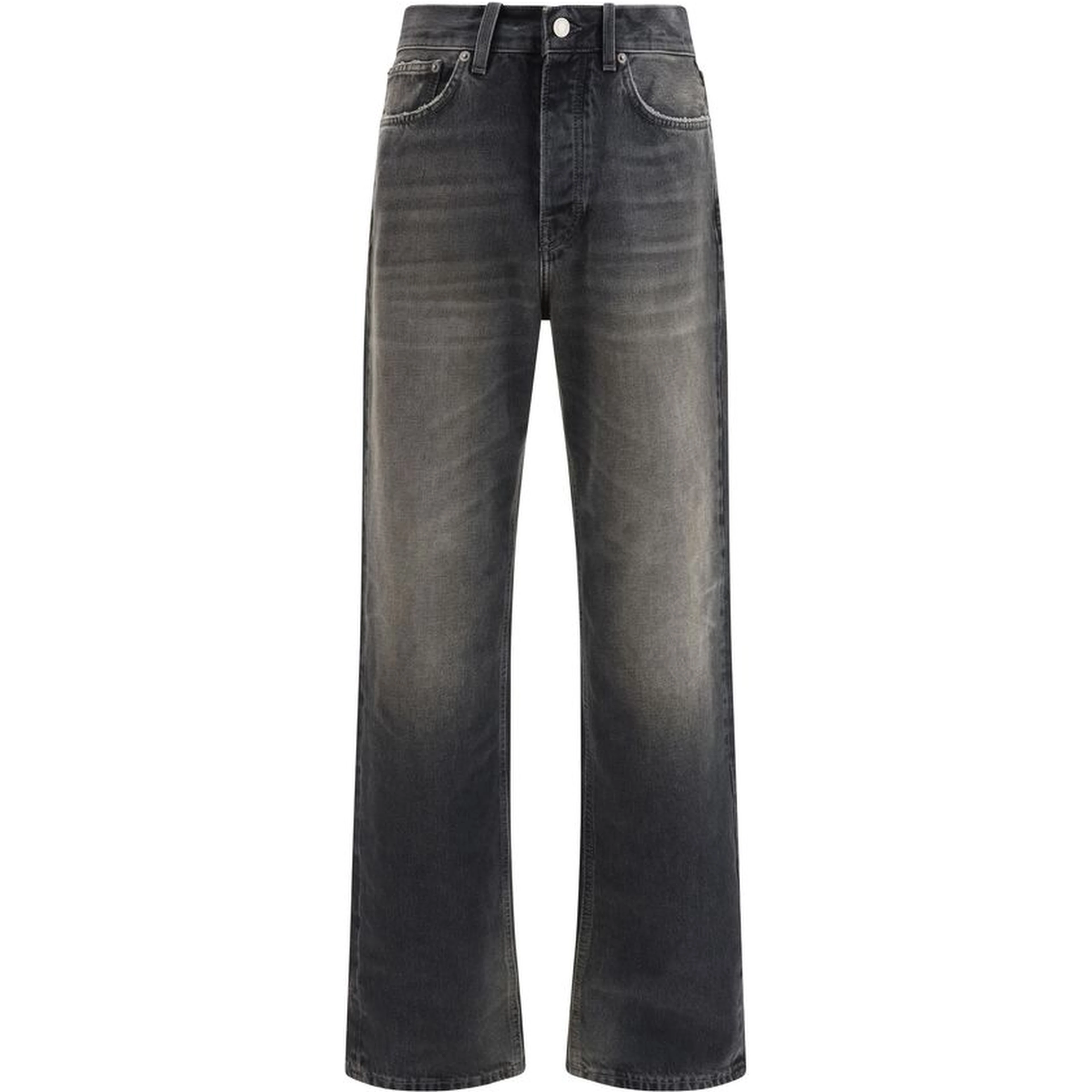 Black Cotton Relaxed Fit Jeans