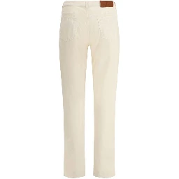 White Cotton Casual Pants