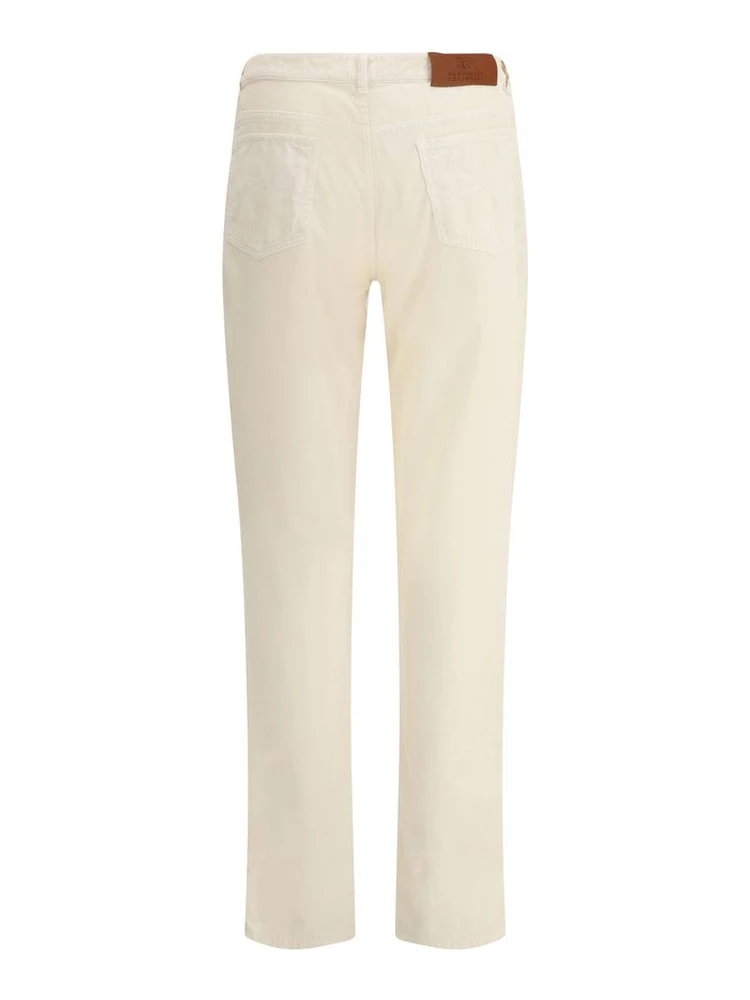 White Cotton Casual Pants alternative