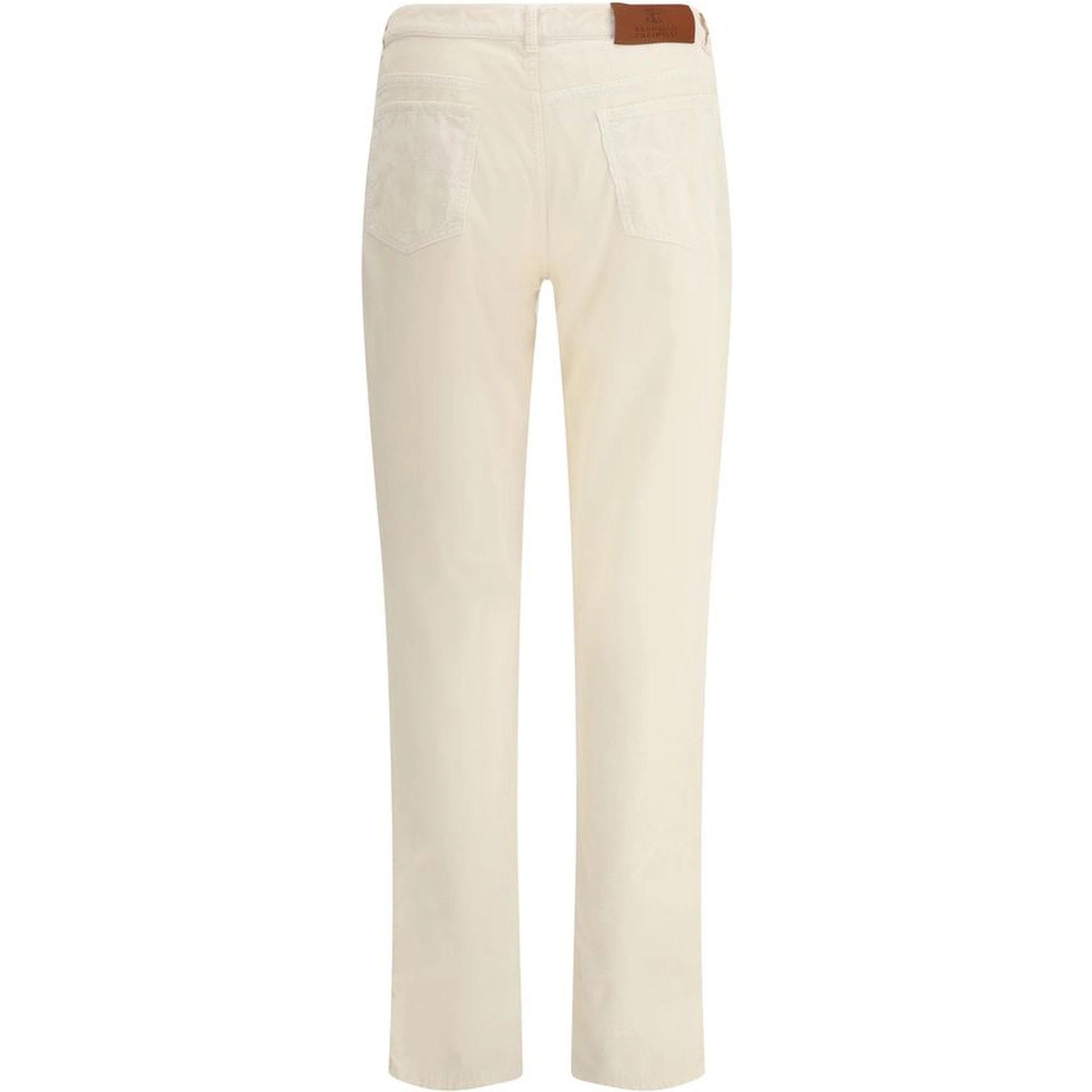 White Cotton Casual Pants