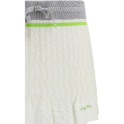 White Cotton Mini Skirt