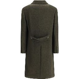 Bicolor Fleece Wool Coat