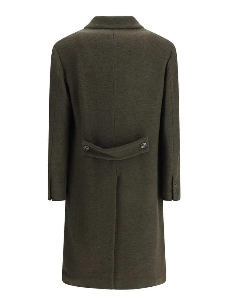 Bicolor Fleece Wool Coat alternative